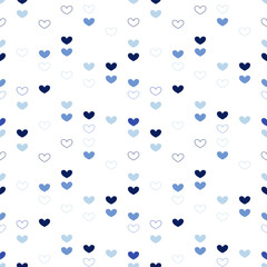 Seamless pattern with hand drawn hearts.