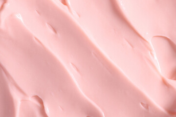 Pink skin care cosmetic beauty cream texture background in close up - 644297406