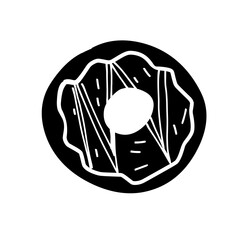 donut silhouette icon