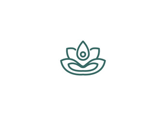 Logo Lotus and Relaxation, Logo Mental Health, Aesthetic or Feminism, elegant modern and minimalist, editable color