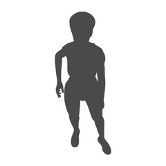 Standing woman. Sport girl illustration. Young woman silhouette.