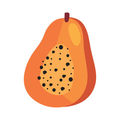 papaya fresh fruit icon