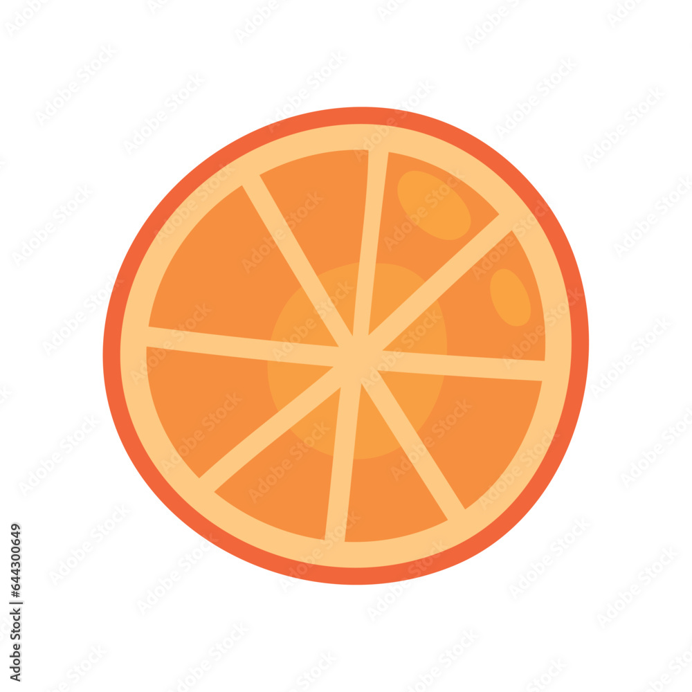 Canvas Prints slice orange fresh fruit icon