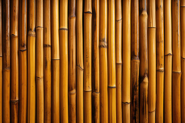 Fototapeta premium Row of bamboo trunks as a background