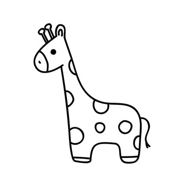 giraffe doodle icon