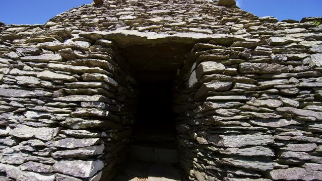 Skellig Michael going inside ancient ruin home