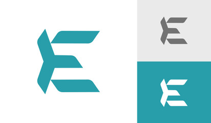 Letter EY initial monogram logo design