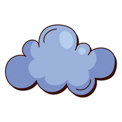 cloud sky retro icon