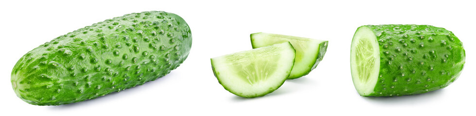 Cucumber isolated on white background