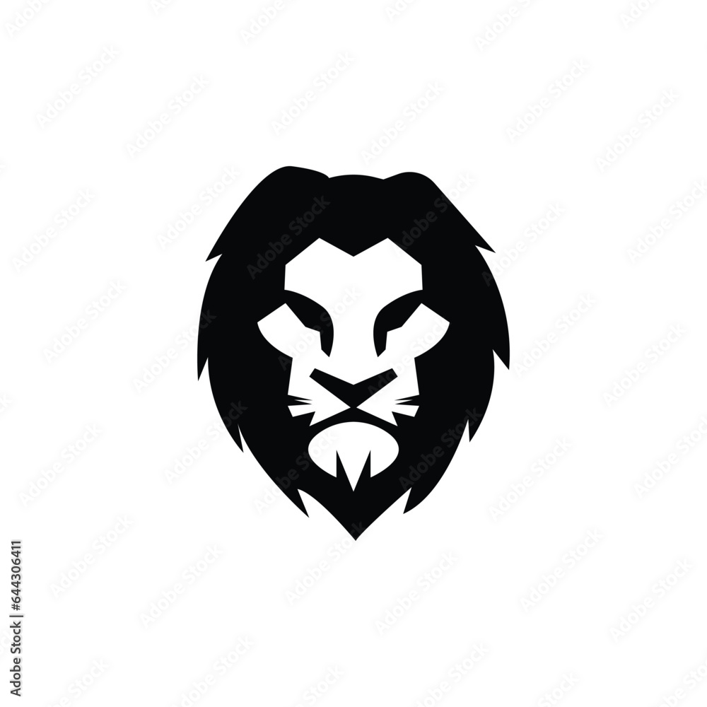 Poster Lion head logo icon