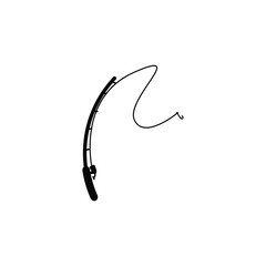 fishing rod logo icon