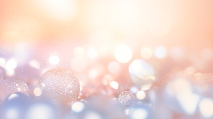 Obraz premium Abstract background of balloons. Pink floating bubbles. soft bokeh background.