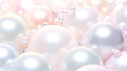 Fototapeta premium Abstract background Soft bokeh, pink bubbles pastel background.