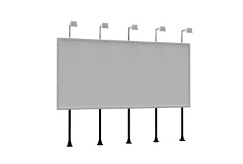 Obraz premium empty billboard outdoor or digital display advertising isolated, ready banner add own design here