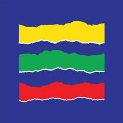 Paper crack with colorfull