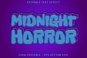 Midnight Horror Editable Text Effect Flat Gradient Style