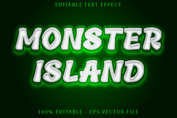 Monster Island Editable Text Effect Cartoon Style