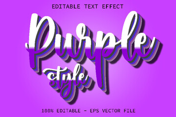 Purple Style Editable Text Effect Cartoon Style