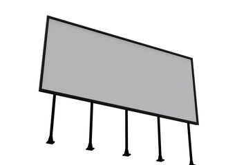 Fototapeta premium empty billboard outdoor or digital display advertising isolated, ready banner add own design here