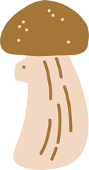 doodle freehand sketch drawing of wild mushroom.