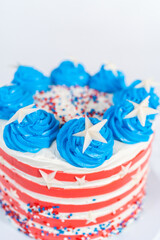 4th of July chocolate cake