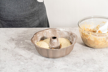 Carrot bundt cake with cream cheese frosting
