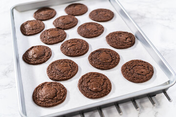 Chocolate Cookies with Chocolate Hearts