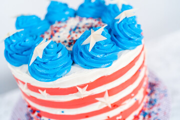 4th of July chocolate cake