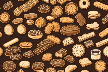 seamless background with cookies