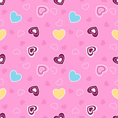 seamless background with hearts