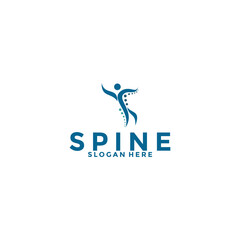 Spine logo design template icon,Chiropractic logo design unique idea concept