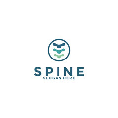 Spine logo design template icon,Chiropractic logo design unique idea concept