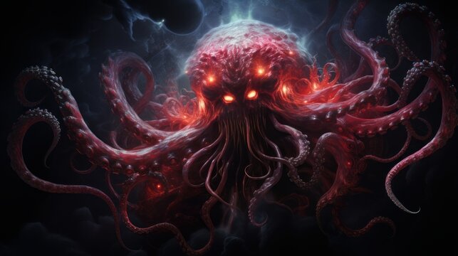 space monster with tentacles