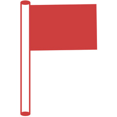 Digital png illustration of red flag on transparent background