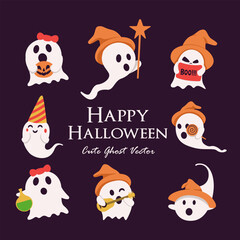 cute ghost for Halloween day