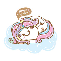 Unicorn, cartoon design, vector illustration