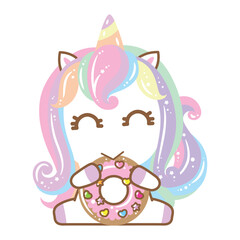 Unicorn, cartoon design, vector illustration