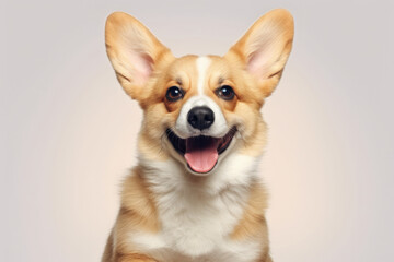Picture of brown and white dog with big smile on its face. This cheerful image can be used to bring joy and happiness to any project.