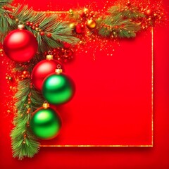 Obraz na płótnie Canvas Christmas tree decoration. Christmas greetings card.