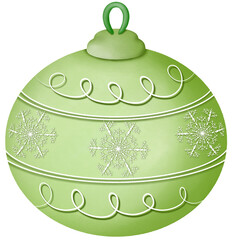 green christmas ball