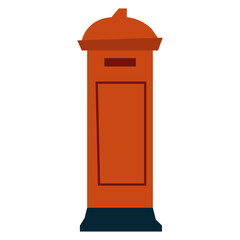 Postbox flat illustration