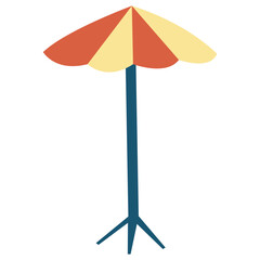 Market umbrella flat illustration