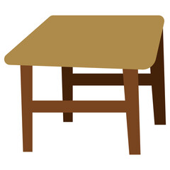 Table flat illustration