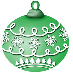 green christmas ball