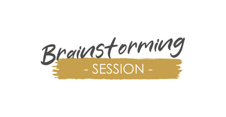 brainstorming session, headline, vector illustration