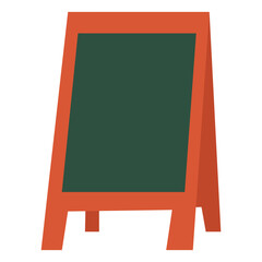 Pavement sign flat illustration