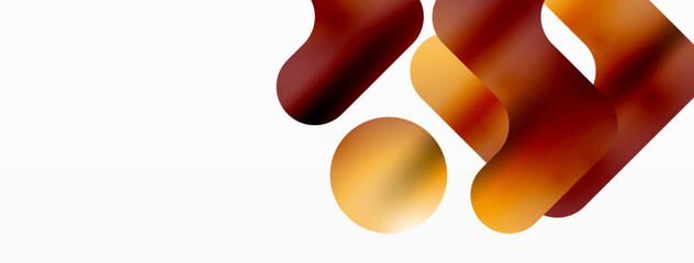 Gradient Geometry. Minimalist Fusion of Lines and Circles, Crafting Serene, Captivating Abstract Background