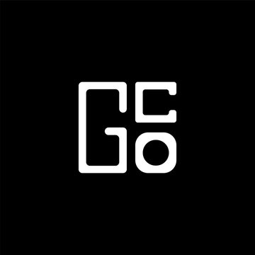 GCO letter logo abstract creative design. GCO unique design, GCO minimalist element design.	
