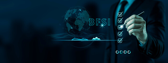 BFSI Banking Financial Services and Insurance. Digital Transformation in Banking, Financial...