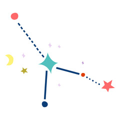 Cancer constellation illustration
